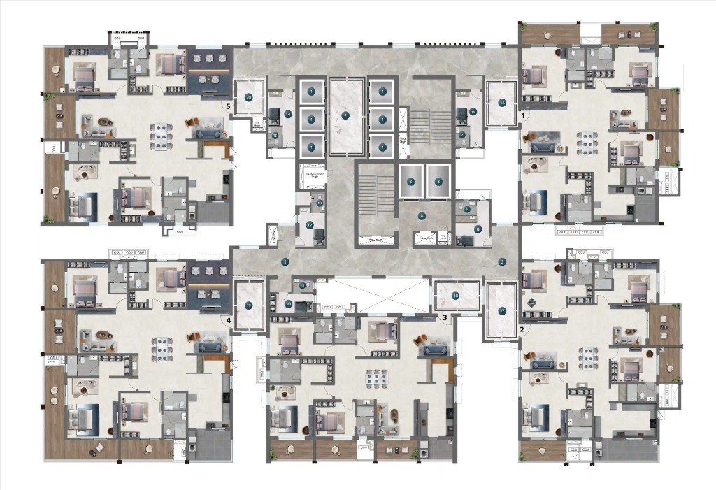 Neo Towers 3 BHK apartment floor plan
